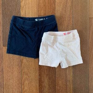 Pair of Toddler Girls J Crew Crewcuts Tumble Handstand Cartwheel Bike Shorts 4T